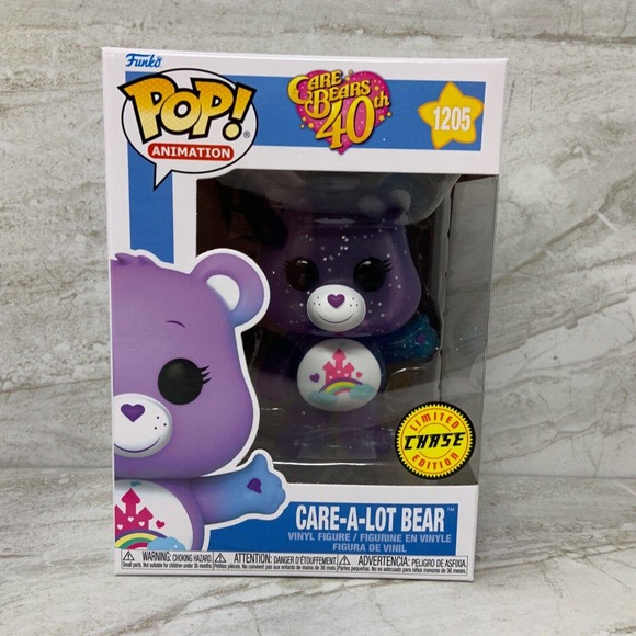 Care Bears 40th Anniversary Care-a-Lot Bear Pop #1205 Chase Translucent Funko - Picture 1 of 6